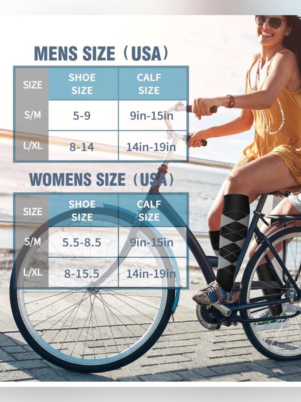 6 Pack Copper Compression Socks for Women and Men Circulation-Best Support - Picture 7 of 9